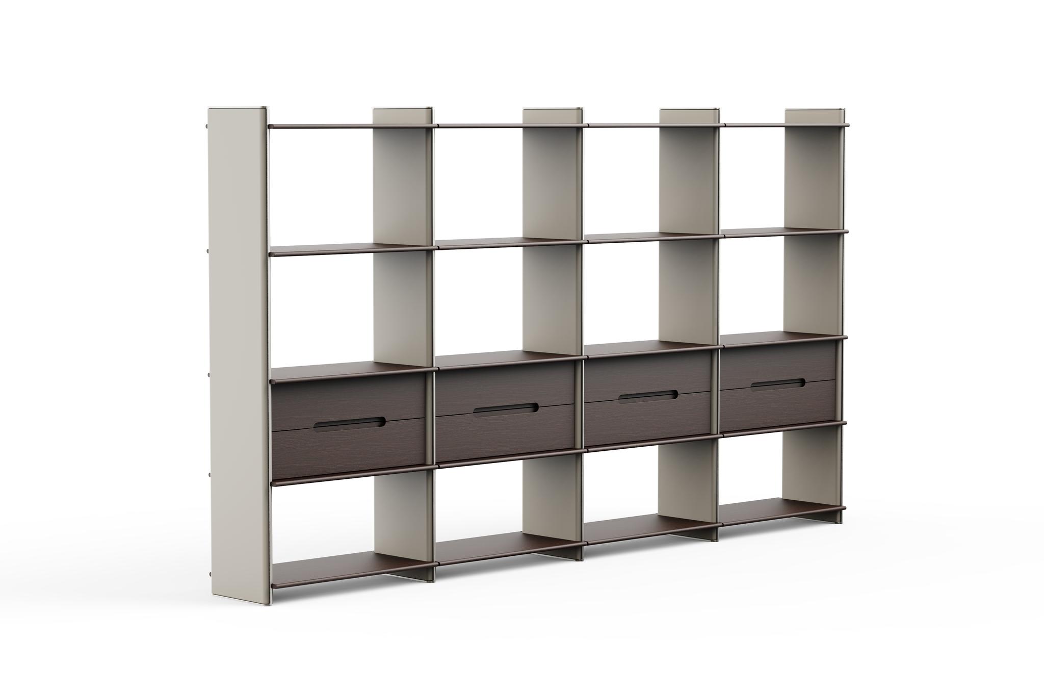 Stravic Veneer Shelving Unit